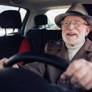 Man in auto rijbewijskeuringsarts